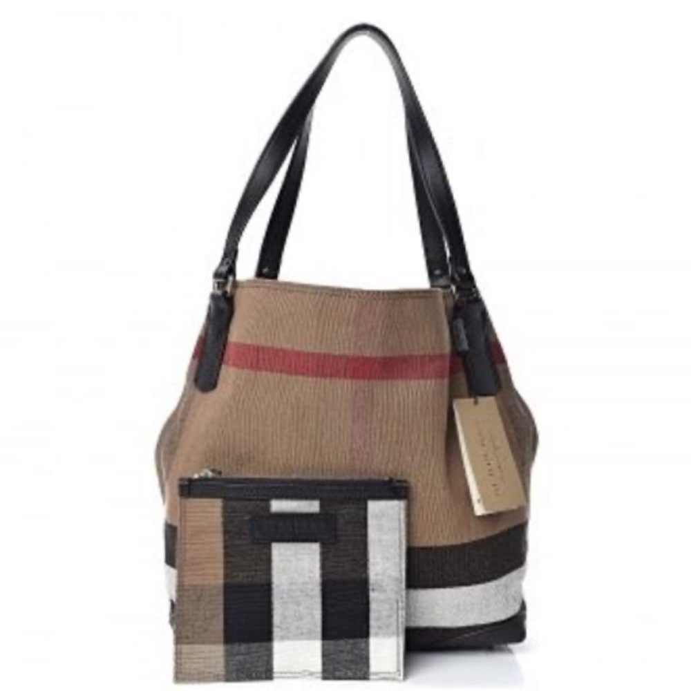 Authentic Burberry Canvas Check Medium Tote 👜 - Picture 2 of 15